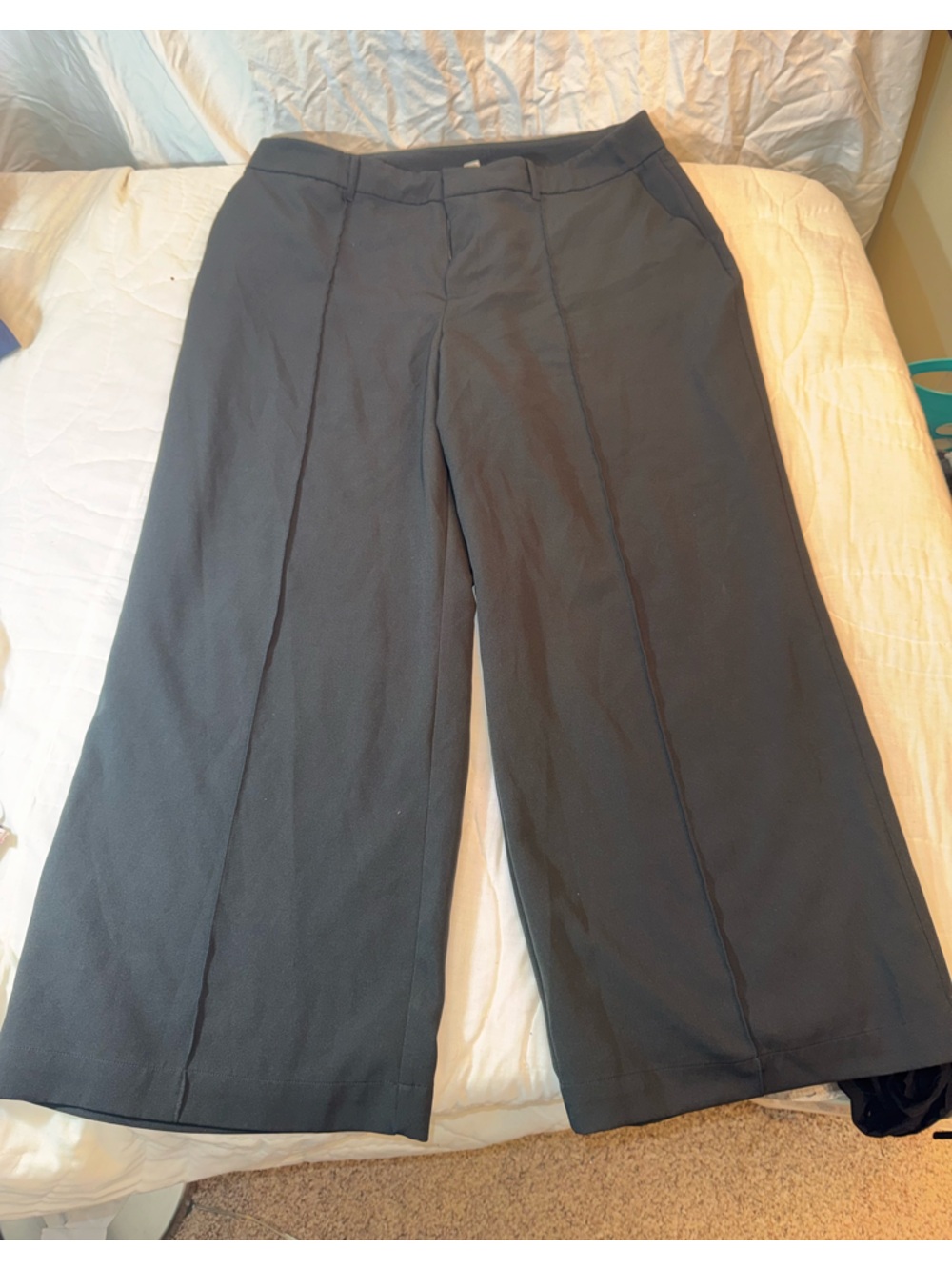 22 Ava & Viv Black Tailored Wide-Leg Pants